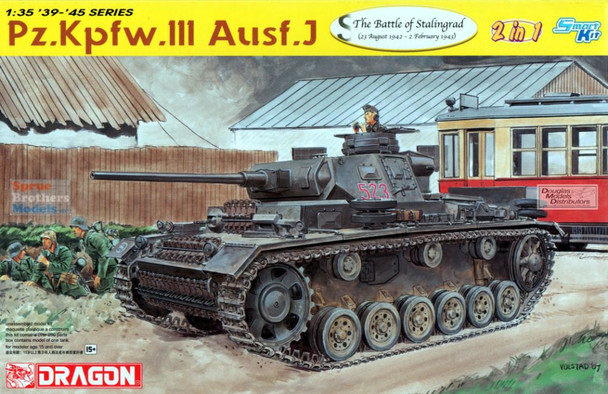 DML6394 1:35 Dragon PzKpfw Panzer III Ausf.J (2 in 1) ~ Smart Kit