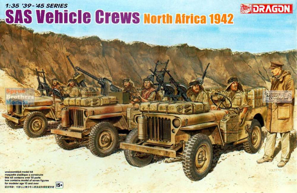 DML6682 1:35 Dragon SAS Vehicle Crews North Africa 1942 Figure Set