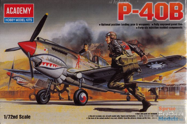 ACA12456 1:72 Academy P-40B Tomahawk