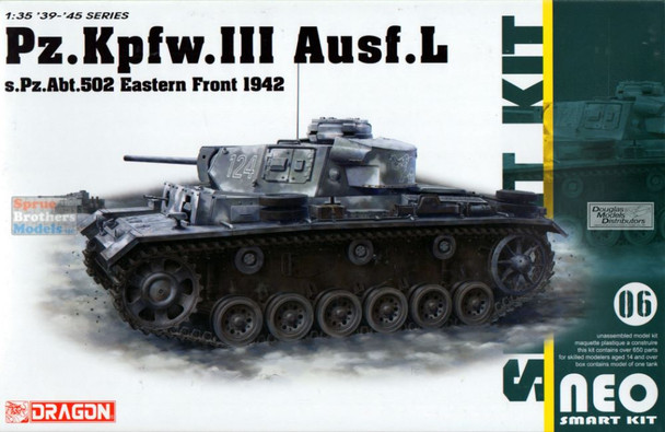DML6957 1:35 Dragon Panzer Pz.Kpfw.III Ausf.L s.Pz.Abt.502 Eastern Front 1942 NEO Smart Kit