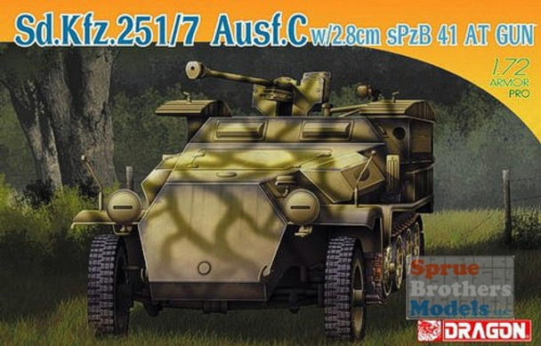 DML7315 1:72 Dragon Sd.Kfz.251/7 Ausf C Pionierpanzerwagen w/ 2.8cm sPzB 41 AT Gun