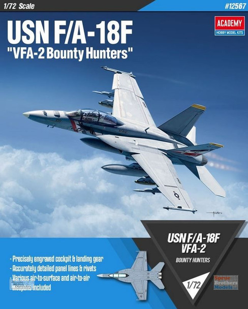 ACA12567 1:72 Academy F-18F Super Hornet VFA-2 Bounty Hunters