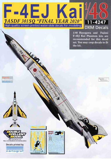 DXM11-4247 1:48 DXM Decals F-4EJ Kai Phantom II JASDF 301SQ Final Year 2020