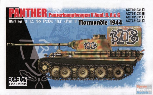 ECH351031 1:35 Echelon 12. SS-Pz.Div. Panthers Part 1 Normandie 1944