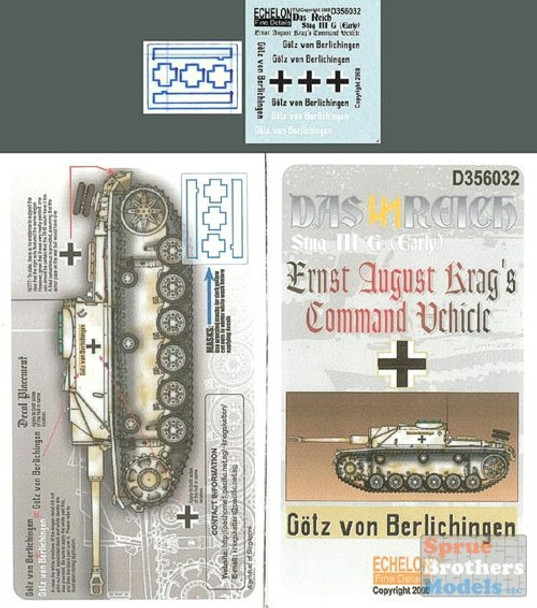 ECH356032 1:35 Echelon Das Reich StuG III G (Early) Ernst August Krag #356032
