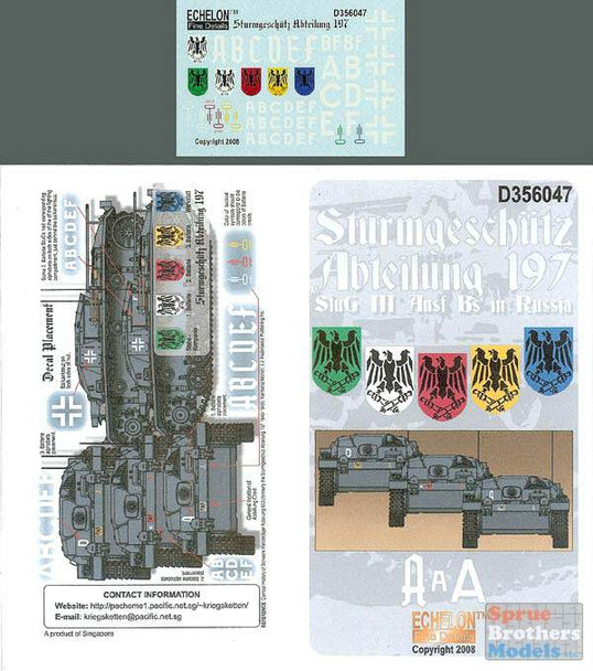 ECH356047 1:35 Echelon Sturmgeschultz Abteilung 197 STuG III Ausf B's in Russia