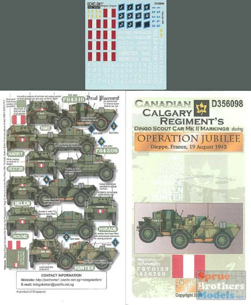 ECH356098 1:35 Echelon Calgary Regiment Dingos at Dieppe #356098