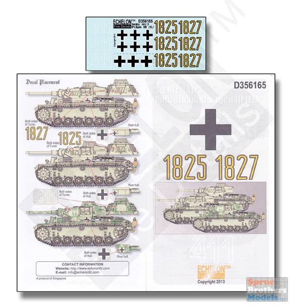 ECH356165 1:35 Echelon Panzer III (FL) Sd.Kfz.141/3