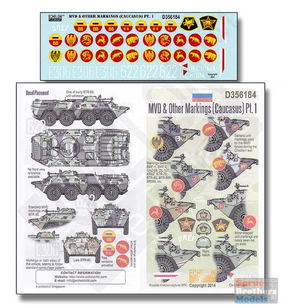 ECH356184 1:35 Echelon MVD & Other Markings (Caucasus) Pt 1