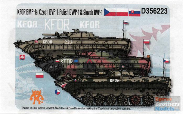 ECH356223 1:35 Echelon KFOR BMP-1's: Czech BVP-1; Polish BWP-1 & Slovak BVP-1