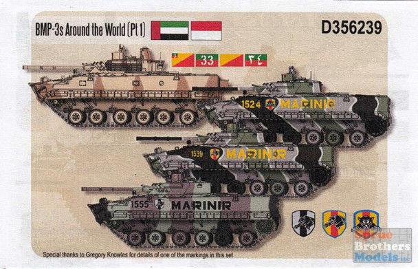 ECH356239 1:35 Echelon Decals - BMP-3's Around the World Part 1