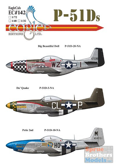 ECL32142 1:32 Eagle Editions P-51D Mustangs Pt 4 #32142 - Sprue