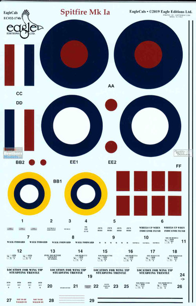 ECL32174 1:32 Eagle Editions Spitfire Mk.Ia