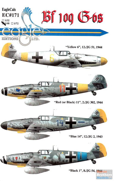 ECL48171 1:48 Eagle Editions Bf 109G-6's