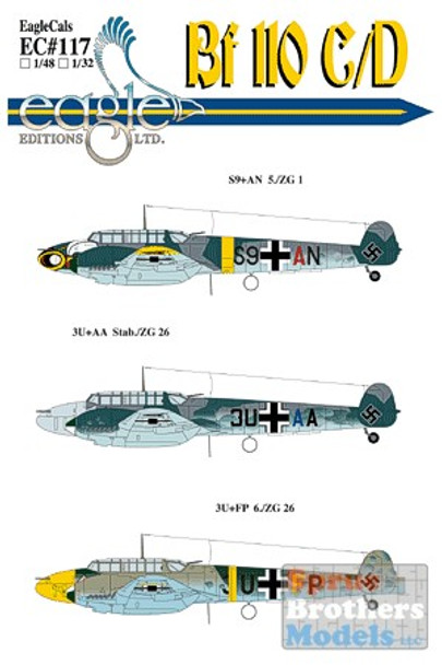 ECL72117 1:72 Eagle Editions Bf 110 C/D #72117