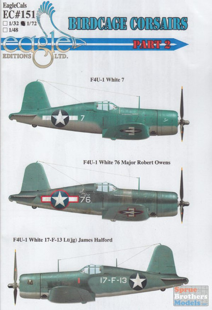 ECL72151 1:72 Eagle Editions F4U-1 Birdcage Corsairs Part 2