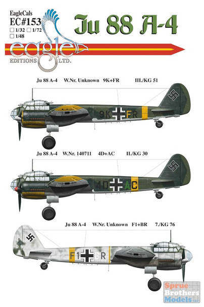 ECL72153 1:72 Eagle Editions Ju 88A-4