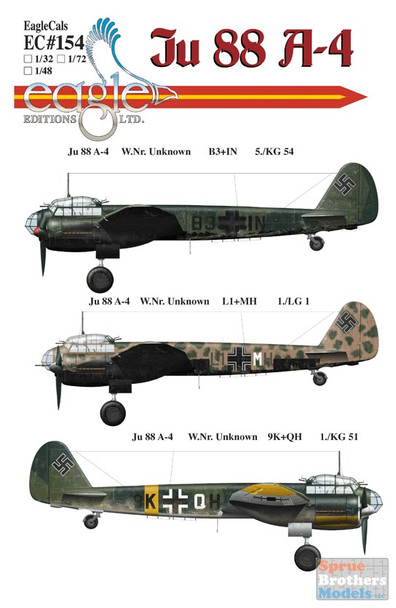 ECL72154 1:72 Eagle Editions Ju 88A-4