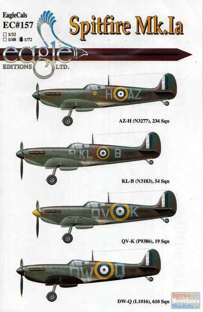 ECL72157 1:72 Eagle Editions Spitfire Mk.Ia