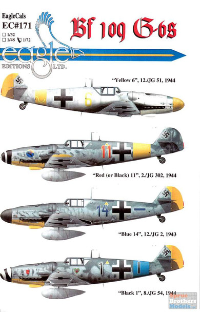 ECL72171 1:72 Eagle Editions Bf 109G-6's