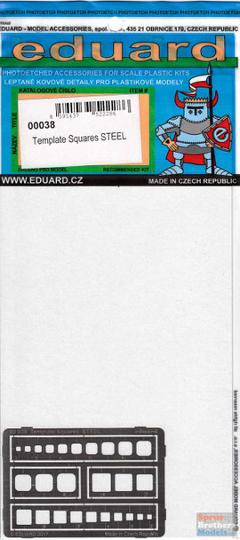 EDU00038 Eduard PE - Template Squares STEEL
