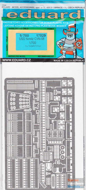 EDU17029 1:700 Eduard PE - USS Nimitz CVN-68 Detail Set (TRP kit) #17029