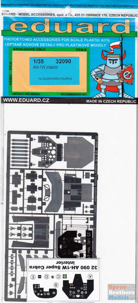 EDU32090 1:35 Eduard PE - AH-1W Cobra Interior Detail Set (ACA/ITA kit)