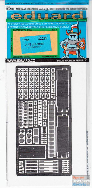 EDU32299 1:32 Eduard PE - A-4E Skyhawk Armament Detail Set (TRP kit) #32299