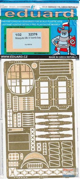 EDU32376 1:32 Eduard PE - Mosquito Mk.IV Bomb Bay Detail Set (HKM kit)