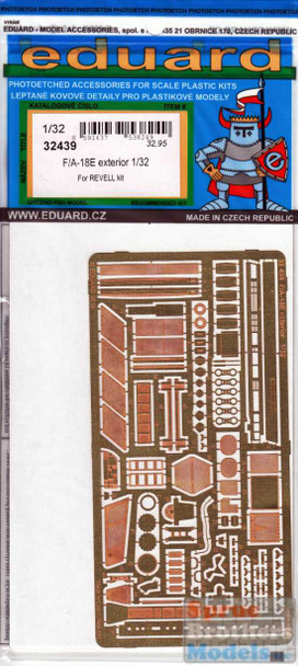 EDU32439 1:32 Eduard PE - F-18E Super Hornet Exterior Detail Set (REV kit)