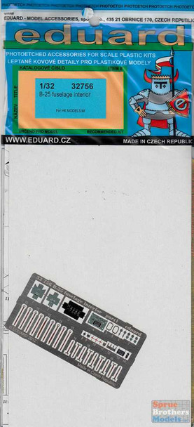 EDU32756 1:32 Eduard PE - B-25 Mitchell Fuselage Interior Detail Set (HKM kit)