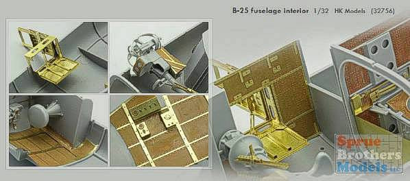 EDU32756 1:32 Eduard PE - B-25 Mitchell Fuselage Interior Detail