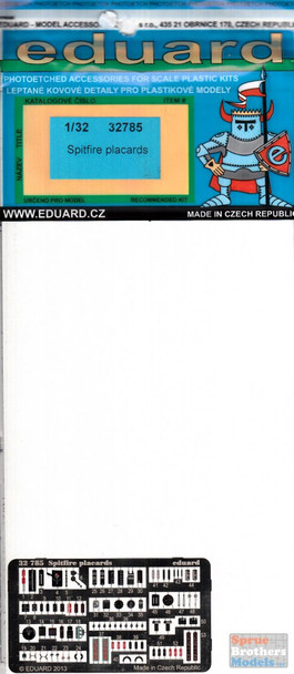 EDU32785 1:32 Eduard Color PE - Spitfire Placards