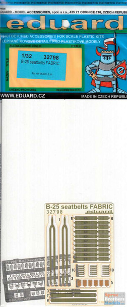 EDU32798 1:32 Eduard Color Seatbelts - B-25 Mitchell (Fabric) (HKM kit)