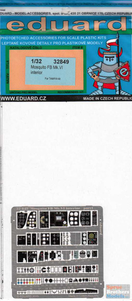 EDU32849 1:32 Eduard Color PE - Mosquito FB Mk.IV Interior Detail Set (TAM kit)