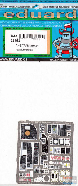 EDU32863 1:32 Eduard Color PE - A-6E TRAM Intruder Interior Detail Set (TRP kit)