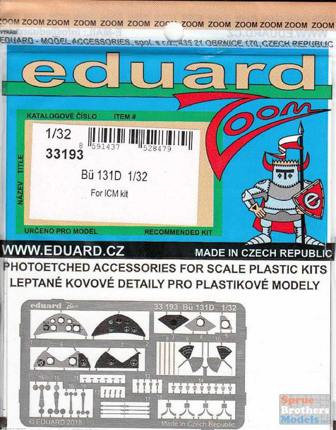 EDU33193 1:32 Eduard Color Zoom PE - Bu 131D (ICM kit)