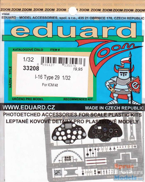EDU33208 1:32 Eduard Color Zoom PE - I-16 Type 29 (ICM kit)