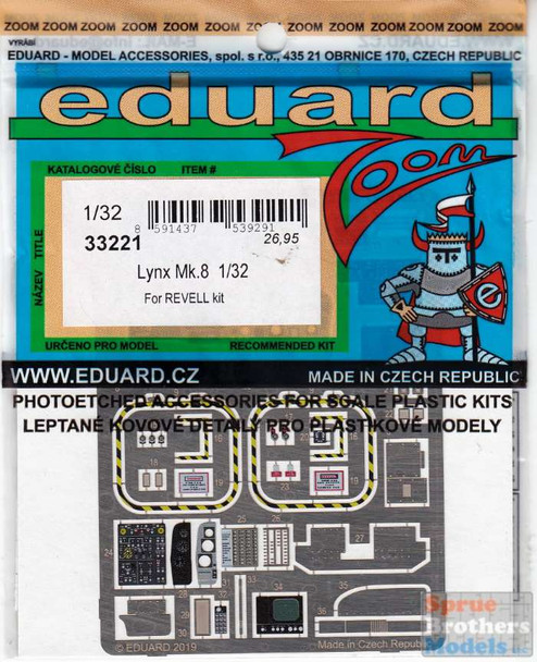 EDU33221 1:32 Eduard Color Zoom PE - Lynx Mk.8 (REV kit)