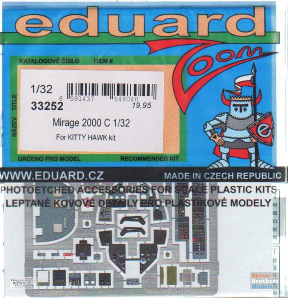 EDU33252 1:32 Eduard Color Zoom PE - Mirage 2000C (KTH kit)