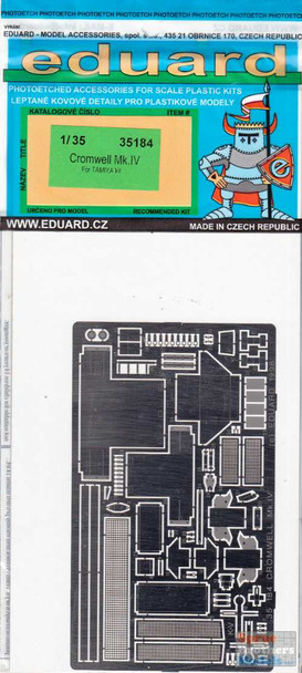 EDU35184 1:35 Eduard PE - Cromwell Mk IV Detail Set (TAM kit)