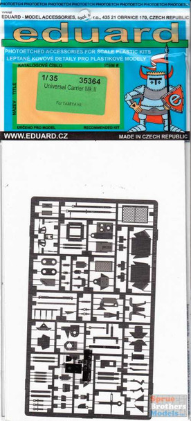 EDU35364 1:35 Eduard PE - Universal Carrier Mk II Detail Set (TAM kit)