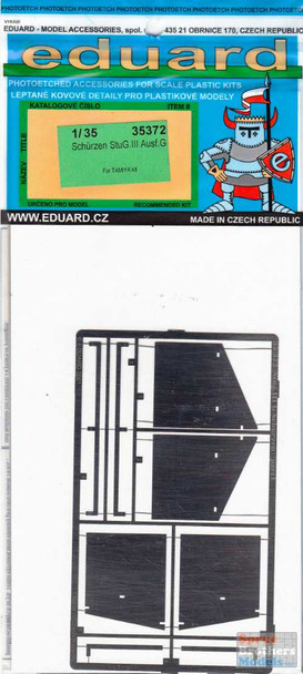 EDU35372 1:35 Eduard PE STuG III Ausf G Schurzen (TAM kit)