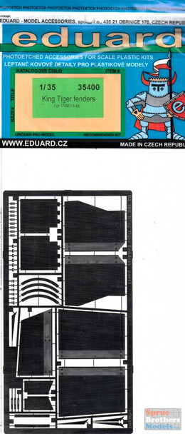 EDU35400 1:35 Eduard PE - King Tiger Fenders Set (TAM kit)