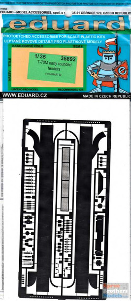 EDU35892 1:35 Eduard PE T-70M Early Rounded Fenders (MIA kit)