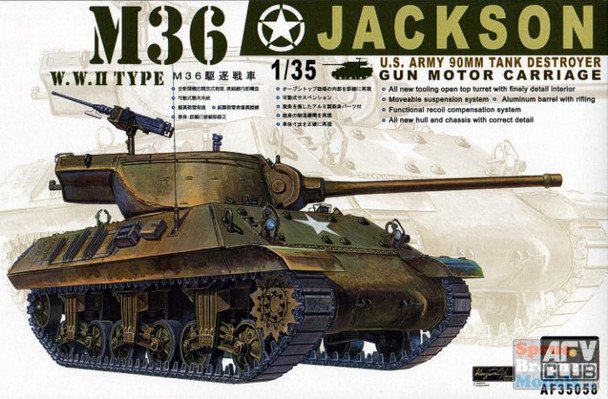 AFV35058 1:35 AFV Club M36 Jackson US 90mm Tank Destroyer