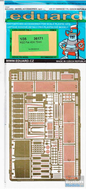 EDU36171 1:35 Eduard PE - RSO {ak 40/4 75mm Detail Set (DRA kit) #36171