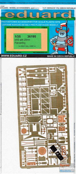 EDU36195 1:35 Eduard PE - sWS with 20mm Flak Detail Set (GWH kit) #36195
