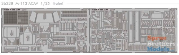 EDU36228 1:35 Eduard PE - M113 ACAV Detail Set (ITA kit) EDU36228 1:35 Eduard PE - M113 ACAV Detail Set (ITA kit)