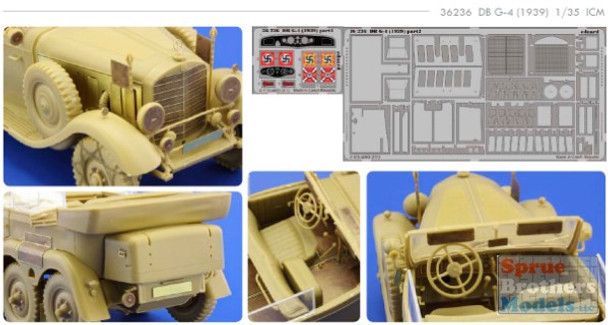 EDU36236 1:35 Eduard PE - DB G-4 (1939) Detail Set (ICM kit)